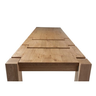 Econatural Extendable table natural solid wood - handcrafted