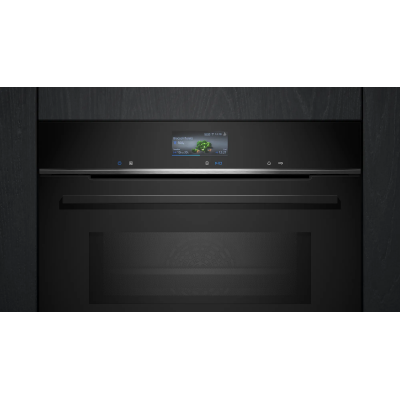 Siemens hm776gkb1 iq700 four combiné micro-ondes encastrable 60 cm noir