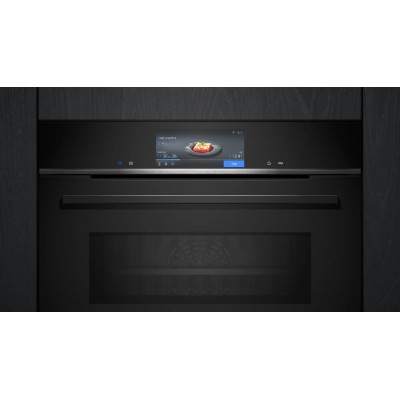 Siemens cm778gnb1b Iq700 Forno combinato a microonde pirolitico incasso h 45  nero