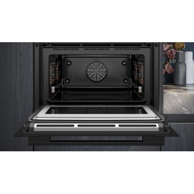 Siemens cm778gnb1b Iq700 Forno combinato a microonde pirolitico incasso h 45  nero