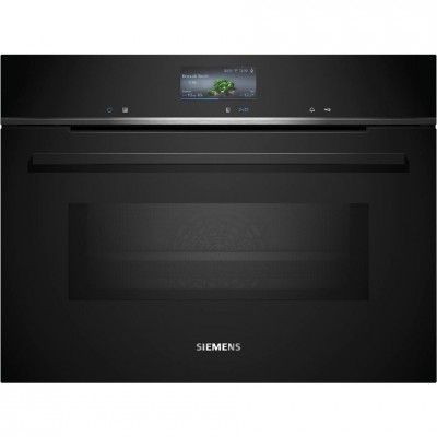 Siemens cm776g1b1 Iq700 Horno microondas combinado pirolítico empotrado h 45 negro