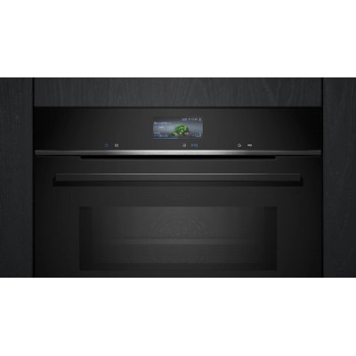 Siemens cm776g1b1 Iq700 Horno microondas combinado pirolítico empotrado h 45 negro