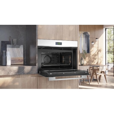 Siemens cm724g1w1Iq700 Four à micro-ondes combiné encastrable h 45 cm blanc