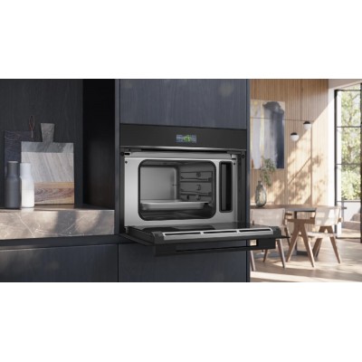 Piekarnik parowy do zabudowy Siemens cd714gxb1 Iq700 h 45 cm czarny