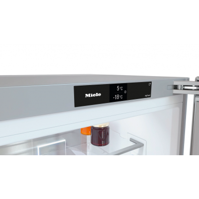 Miele KFN 4898 AD freestanding fridge freezer, 201 cm high, grey