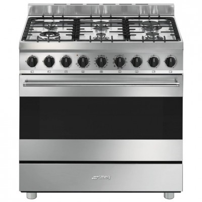 Smeg B91Gmx2 Master Plan de travail Gazinière 90 cm Inox