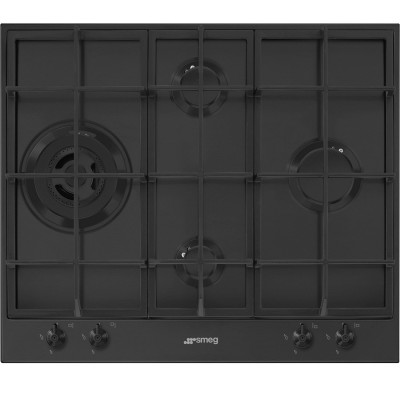 Smeg Px364Lmb Classica plaque de cuisson au gaz 60 cm noir mat