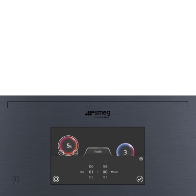 Smeg Sia1963Dg Linea placa de inducción 90 cm cristal gris