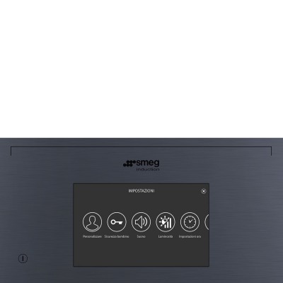 Smeg Sia1963Dg Linea plaque de cuisson à induction 90 cm verre gris