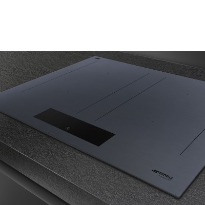 Smeg Sim1644Dg Linea plaque de cuisson à induction 60 cm verre gris