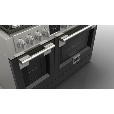 Fulgor fsrc 4807 2p mk 2f mbk professional gas kitchen sofia 122 cm black steel