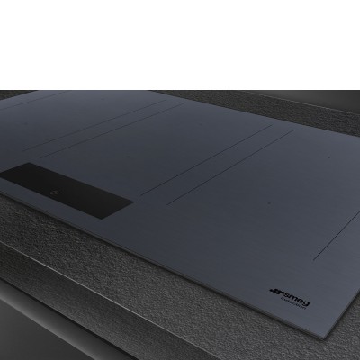 Smeg Sim1864Dg Linea plaque de cuisson à induction 80 cm verre gris