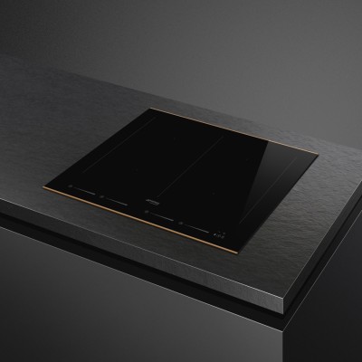 Smeg Sim6644R Dolce Stil Novo plaque de cuisson à induction 60 cm noir