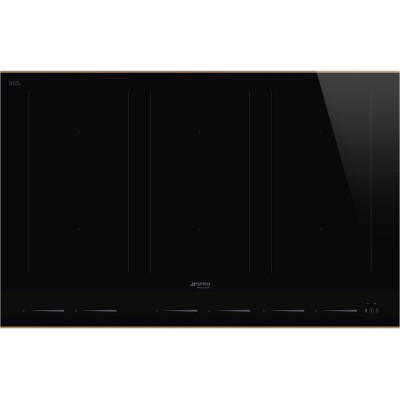 Smeg Sim6864R Dolce Stil Novo Induction stove 80 cm black