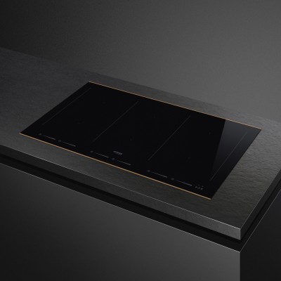 Smeg Sim6964R Dolce Stil Novo Induction stove 90 cm black
