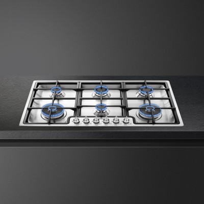 Smeg Pgf962 Classica plaque de cuisson au gaz 90 cm inox