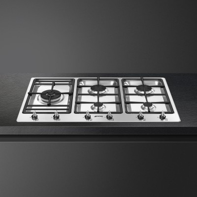 Smeg Ps9062 Classica Placa de gas de acero inoxidable 90 cm