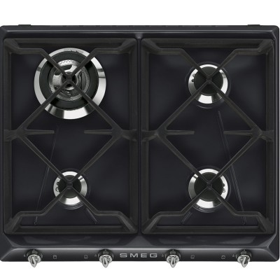 Smeg Sr964Ngh Victoria Placa gas 60 cm negra
