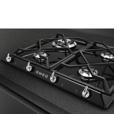 Smeg Sr964Ngh Victoria plaque de cuisson au gaz 60 cm noir