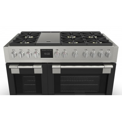 Fulgor fsrc 4807 2p mk 2f mbk professional gas kitchen sofia 122 cm black steel