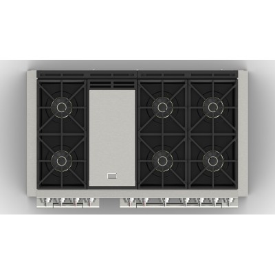 Fulgor fsrc 4807 2p mk 2f mbk cucina professionale gas sofia 122 cm acciaio nero