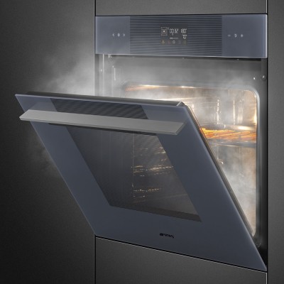 Smeg So6102S3Pg Galileo Kombinierter Einbau-Dampfofen grau