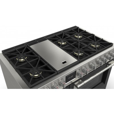 Fulgor fsrc 4807 2p mk 2f mbk professional gas kitchen sofia 122 cm black steel