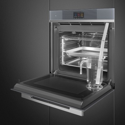 Smeg So6104Apg Linea horno de vapor encastrable + microondas 60 cm negro