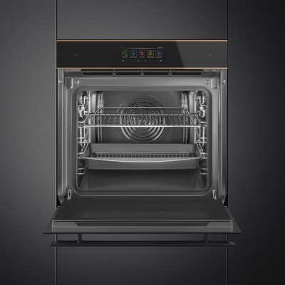 Smeg SO6606WS4PNR Dolce Stil Novo 60cm Czarny piekarnik parowy Combi