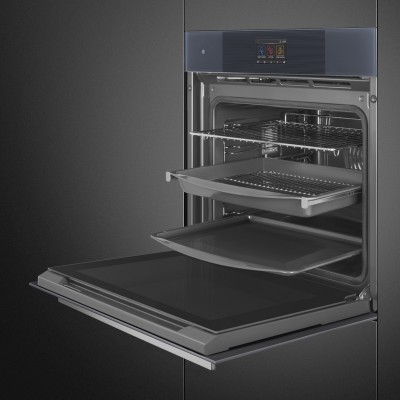 Smeg Sop6104S2Pg Linea quatre vapeur combiné encastrable pyrolytique 60 cm gris