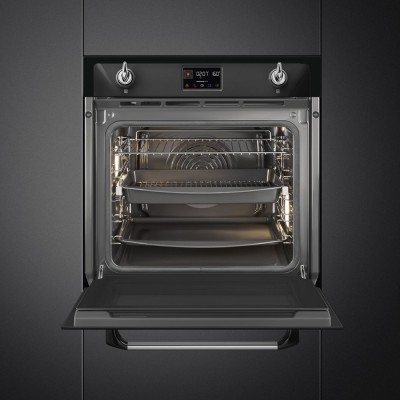 Piekarnik parowy pyrolityczny Smeg sop6902s2pn Victoria, czarny