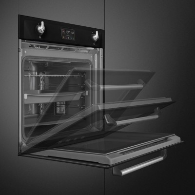 Smeg Sop6902S2Pn Victoria Pyrolytischer Ofen Kombidämpfer schwarz