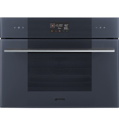 Smeg So4102M1G Linea Horno de microondas combinado interbloqueable h 45 cm cristal gris