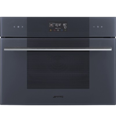 Smeg So4102S3G Linea Built-in combined steam oven h 45 cm gray glass