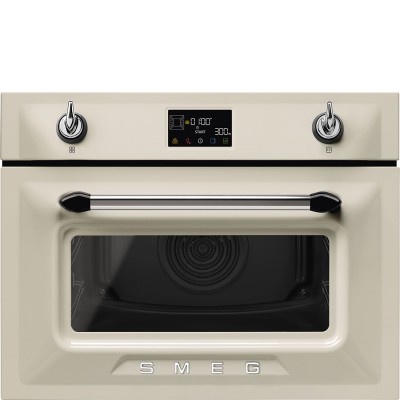 Smeg So4902M1P Victoria Horno de microondas combinado encastrable - h 45 cm crema
