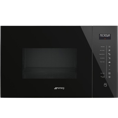 Smeg Fmi125N Linea quatre micro-ondes emboîtables h 40 cm noir