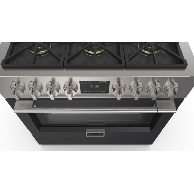 Fulgor fsrc 3606 p mg ed 2f mbk cocina profesional gas sofia 91cm negro acero