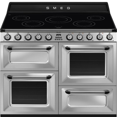 Smeg Tr4110Ix2 Victoria placa de inducción sobredimensionada de acero inoxidable 110 cm