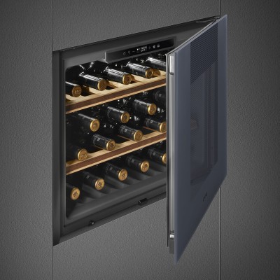 Smeg Cvi121G Linea Built-in wine cellar h 45 cm grey