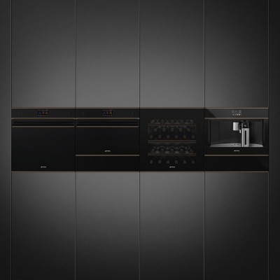 Smeg Cvi629Nr3 Dolce Stil Novo Cave à vin emboîtable h 45 cm noir