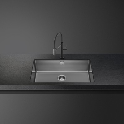Smeg Mid6Dkx Black stainless steel mobile hand shower tap mixer