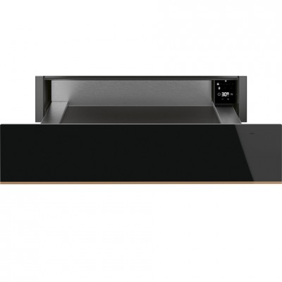 Smeg cprt615nr Dolce Stil Novo 15cm wysoka czarna szuflada do podgrzewania jedzenia