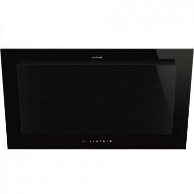 Smeg Kv194B3 Campana de pared inclinada 90 cm negra