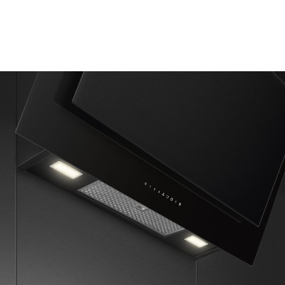 Smeg Kv194B3 Schräg-Wandhaube 90cm schwarz