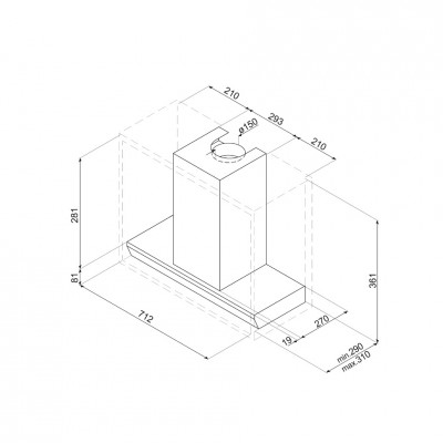 Smeg Ksgt73X Unterschrank-Einbau-Abzugshaube 72 cm Edelstahl