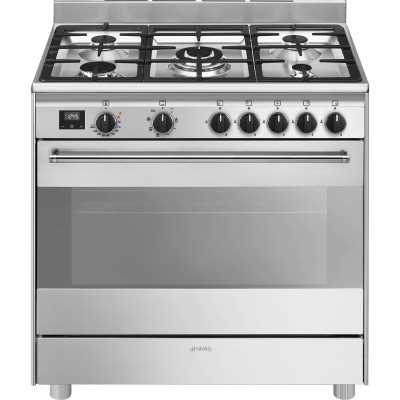 Smeg Bg91X2 Freistehender Gasherd 90 cm Edelstahl