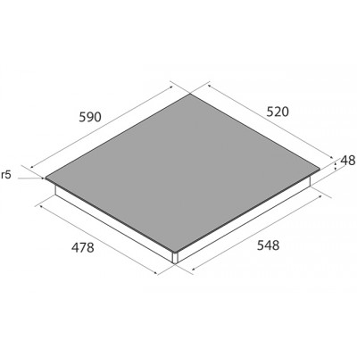 Placa de inducción Airforce Smart 60 cm cristal negro