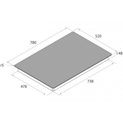 Placa de inducción Airforce Smart 80 cm cristal negro
