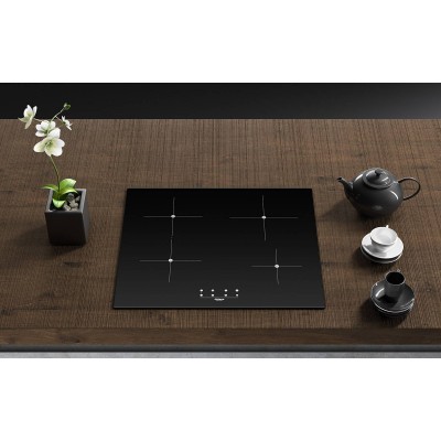 Airforce Pop 60-4 B Herd Induktion 60 cm schwarzes Glas