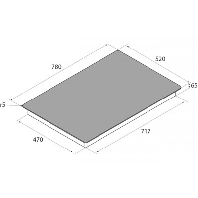Placa de inducción Airforce Pop 80-4 80 cm cristal negro